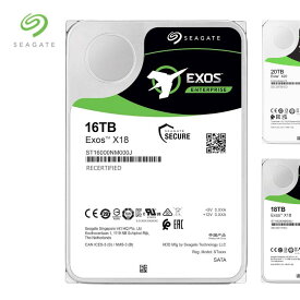 Seagate Exos X18 内蔵ハードディスク 大容量 SATA 512E CMR 3.5 16TB / 18TB / 20TB【メーカー再生品】