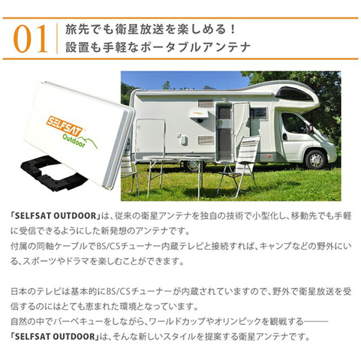 楽天市場】【送料無料】フラット型ポータブルBS・110°CSアンテナセット 
