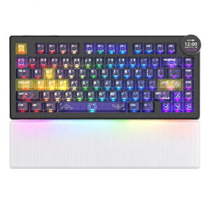 AJAZZ���{���� �������K�i AK820V2Pro ���J�j�J�� �L�[�{�[�h �e���L�[���X �f���A��8KHz�|�[�����O���[�g �t���f�B�X�v���C�t�����ʒ��ߋ����m�u �V���R�����p�[�����X�g�W���t 81�L�[ 75% �[ �z