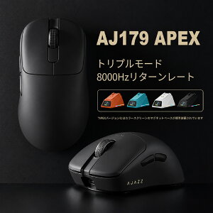 AJAZZ���{���� �������K�i AJ179APEX �Q�[�~���O�}�E�X 2.4Ghz/ BT/�L�� �ҏW�\OLED�f�B�X�v���C�}�O�l�b�g�[�d�X�^���h PAW3950�Z���T�[ 8000Hz�|�[�����O���[�g 42000DPI RGB���C�g 0.125ms����x�� 56g�y