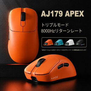 AJAZZ���{���� �������K�i AJ179APEX �Q�[�~���O�}�E�X 2.4Ghz/ BT/�L�� �ҏW�\OLED�f�B�X�v���C�}�O�l�b�g�[�d�X�^���h PAW3950�Z���T�[ 8000Hz�|�[�����O���[�g 42000DPI RGB���C�g 0.125ms����x�� 56g�y