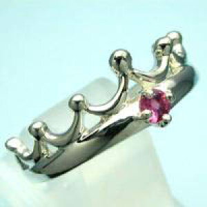 ■【ピンクトルマリン/SILVER 925】シルバー ティアラ リング クラウン 王冠 誕生石 10月 9号 指輪 結婚 SV デザインリング プリンセス おしゃれ かわいい レディース PR65PT 【楽ギフ_包装選択