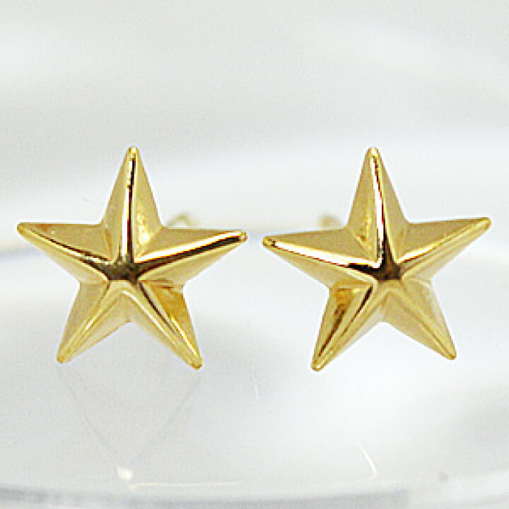 楽天市場】#送料無料#18金 #ゴールド #スター #星 #ピアス FU-3232【楽  
