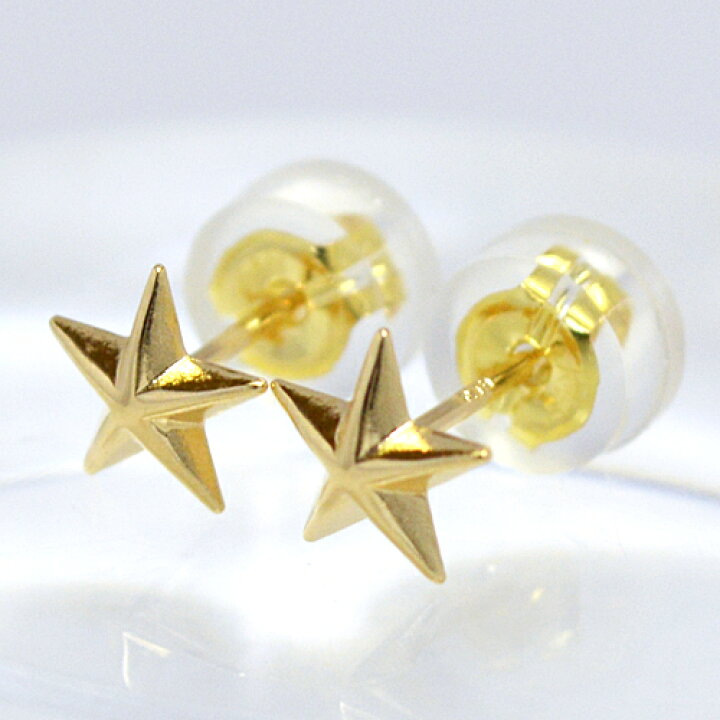 楽天市場】#送料無料#18金 #ゴールド #スター #星 #ピアス FU-3232【楽  