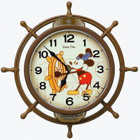 ■SEIKO[セイコー]　電波掛時計　振子時計【ディズニー　ミッキーマウス　操舵輪】蒸気船ウィリー　FW583A　【楽ギフ_包装選択】.