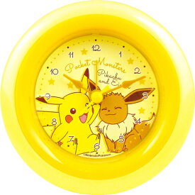 楽天市場 ティーズファクトリー ラウンド アラーム クロック ポケットモンスター 仲良し フレンズ ピカチュウ イーブイの通販