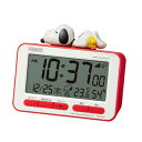 #リズム　#フィギュア付 #スヌーピー #SNOOPY　#電波デジタル目覚まし時計　#キャラクター #電波時計 #めざまし #カレンダー #温湿度 #ライト #電子音 #かわいい #クリスマス #入学 #ウッドストック #赤 #レッド #8RZ235MS01【楽ギフ_包装選択】.