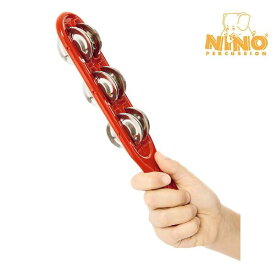 ■SUZUKI スズキ【NINO ニノ ジングルスティック】打楽器 鈴 持ち手 キッズ 子供 児童 楽器 音楽 演奏 学校 保育園 幼稚園 小学校 小学生 音楽会 発表会 レッド NINO13R【楽ギフ_包装選択】 NMG