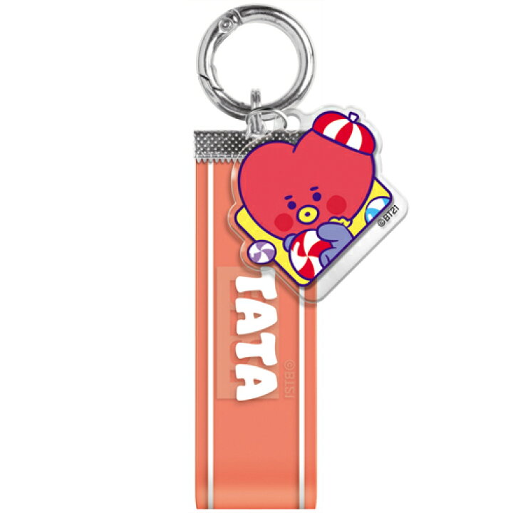 楽天市場 クラックス 公式 Bt21 防弾少年団 Bts ロゴテープキーチェーン キーホルダー アクリルチャーム Tata Cr ギフト不可 アットマークジュエリーmusic