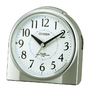●CITIZEN シチズン 電波目覚まし時計【ネムリーナリング】夜間自動点灯 シルバーメタリック色 4RL432-019【楽ギフ_包装選択】.