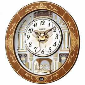 ■SEIKO　セイコ−【電波掛け時計　からくり時計】回転飾り　木枠　メロディ付き　RE580B【楽ギフ_包装選択】