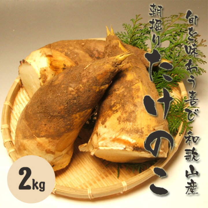 楽天市場 ご予約受付中 旬を味わう 厳選 和歌山産朝堀り筍 タケノコ 2kg お花見もバーベキューもたけのこ料理で 送料無料 味縁