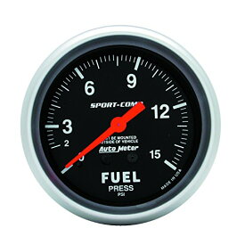 【中古】【未使用・未開封品】Auto Meter 3411 スポーツコンプ 機械燃料圧力ゲージ