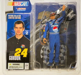 【中古】【未使用・未開封品】Jeff Gordon #24 Pepsi Uniform Pepsi Background Display stand McFarlane NASCAR Series 2 Hobby Edition Action Figure