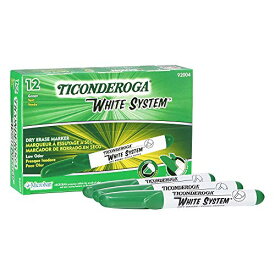 【中古】【未使用・未開封品】Ticonderoga White System Dry Erase Marker Chisel Tip, Green, One Dozen (92004) マーカー (並行輸入品)
