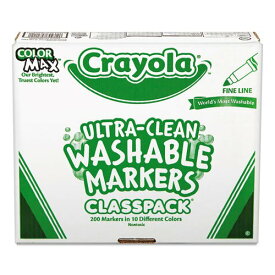 【中古】【未使用・未開封品】o Crayola LLC o - Thin Line Markers, Washable, Nontoxic, 200/BX, Assorted by Crayola
