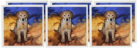 【中古】【未使用・未開封品】Dogs golden retriever???Golden Retriever Puppy???グリーティングカード Set of 6 Greeting Cards
