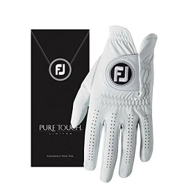 【中古】【未使用・未開封品】FootJoy メンズ ピュアタッチ リミテッド ゴルフグローブ ホワイト M 左手用