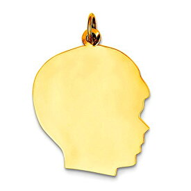 【中古】【未使用・未開封品】14K Yellow Gold Boy's Head Charm (18 x 28mm)