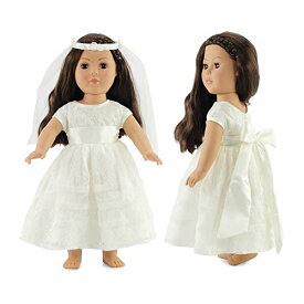 【中古】【未使用・未開封品】18 Inch Doll Bridal Gown | Communion Dress or Wedding | Fits 18" American Girl Dolls Clothes