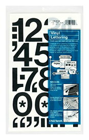 【中古】【未使用・未開封品】(5.1cm High, Black) - Chartpak Self-Adhesive Vinyl Numbers, 5.1cm High, Black, 12 per Pack (01150)