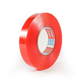 【中古】【未使用・未開封品】Tesa 4965 Double-sided Scrapbook Tape, 36 yard Length, 1 Width, 8 mil Thick, Clear Red (Pack of 1) by Tesa
