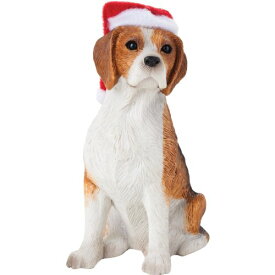 【中古】【未使用・未開封品】Sandicast Beagle with Santa Hat Christmas Ornament
