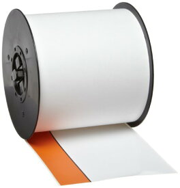 【中古】【未使用・未開封品】Brady 113222 MiniMark 100' Length x 4 Width, B-595 Vinyl, White Indoor/Outdoor Industrial Label Printer Preprinted Orange Stripe Tape b