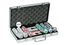 【中古】【未使用・未開封品】300 Piece Big# Design Poker Chips in Aluminum Case, Silver Color by CHH