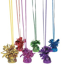 【中古】【未使用・未開封品】Metallic Balloon Weights - Assorted (pack of 12) by Fun Express [並行輸入品]