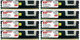 【中古】【未使用・未開封品】Komputerbay 32GB (8x 4GB) DDR2 PC2-5300F 667MHz CL5 ECC Fully Buffered FB-DIMM (240 ピン) 共 ヒートスプレッダ