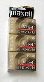 【中古】【未使用・未開封品】Maxell VHS - C tc-30?hgx-goldビデオカメラVideocassette (3パック)
