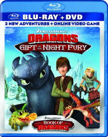 【中古】【未使用・未開封品】DreamWorks Dragons: Gift of the Night Fury / Book of Dragons Double Pack (Two-Disc Blu-ray/DVD Combo + Online Video
