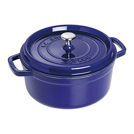 【中古】【未使用・未開封品】Staub 1102491 Round Cocotte Oven, 4 quart, Dark Blue