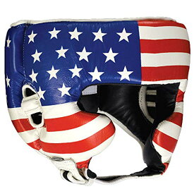 【中古】【未使用・未開封品】(Large, USA Flag) - Ringside Competition Boxing Muay Thai MMA Sparring Head Protection Headgear with Cheeks