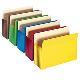 【中古】【未使用・未開封品】(Assorted) - Smead File Pocket, Straight-Cut Tab, 13cm - 0.6cm Expansion, Letter Size, Assorted Colours, 5 per Pack (73836)