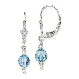 【中古】【未使用・未開封品】ICE CARATS 925 Sterling Silver Blue Elements Leverback Earrings Lever Back Drop Dangle Fine Jewellery Ideal Gifts For Women Gift Set Fr