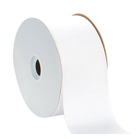 【中古】【未使用・未開封品】Offray Grosgrain Craft Ribbon, 3-Inch Wide by 50-Yard Spool, White by Offray