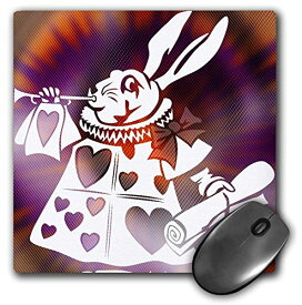 【中古】【未使用・未開封品】3drose LLC 8?x 8?x 0.25インチMagicalホワイトRabbit Cartoon Characters Alice in Wonderland Funパターンマウスパッド(MP 50554?_ 1?)