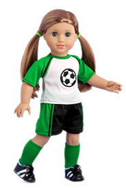 【中古】【未使用・未開封品】Soccer Girl - 4 piece soccer outfit includes, shirt, shorts, socks and shoes. Fits 46cm American Girl dolls.