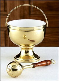 【中古】【未使用・未開封品】Gold Holy Water Pot With Sprinkler Set by Autom