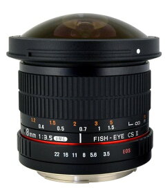 【中古】【未使用・未開封品】ポキノン (Rokinon) 8?mm f / 3.5?Hd魚眼レンズレンズ 取り外し可能なフード付き キャノンDSLR 8-8mm、工程焦点非ズームレンズ none ブラック