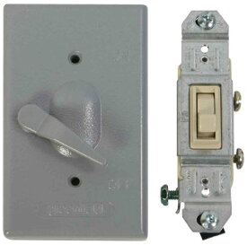 【中古】【未使用・未開封品】Greenfield KDL1P Weatherproof Electrical Box Lever Switch Cover with Single Pole Switch by Greenfield