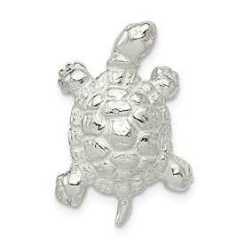 【中古】【未使用・未開封品】スターリングシルバーTurtle Charm On Aスターリングシルバーチェーンネックレス、16インチ- 20インチ