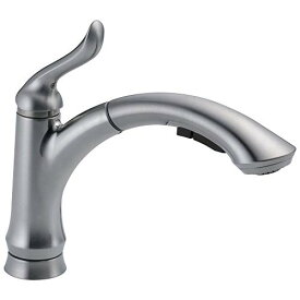 【中古】【未使用・未開封品】Delta Faucet 4353-AR-DST Linden Single Handle Water-Efficient Pull-Out Kitchen Faucet, Arctic Stainless by DELTA FAUCET [並行輸入品]