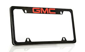 【中古】【未使用・未開封品】GMCのロゴ ナンバープレートのフレーム/ホルダー 4 Hole & Top Engraved ブラック GMA-Series