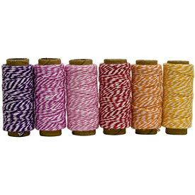 【中古】【未使用・未開封品】Cotton Baker's Twine Mini Spool Set 2 Ply 65'/Pkg-Spring Fling (並行輸入品)