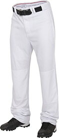 【中古】【未使用・未開封品】(Large, White) - Rawlings Men's Straight Fit Pants Unhemmed