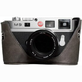 【中古】【未使用・未開封品】ブラック ラベルバッグ ハーフケース Leica M9用 グレー