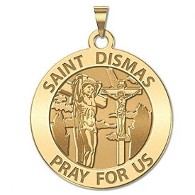 【中古】【未使用・未開封品】Saint DismasラウンドReligious Medal???Available inソリッド14?K黄色またはホワイトゴールド、またはスターリングシルバー
